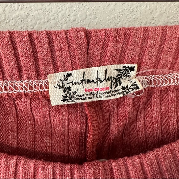 NWT Intimately Free People Auburn Ribbed Knit Biker Shorts Stretchy Lounge Soft - Picture 5 of 13